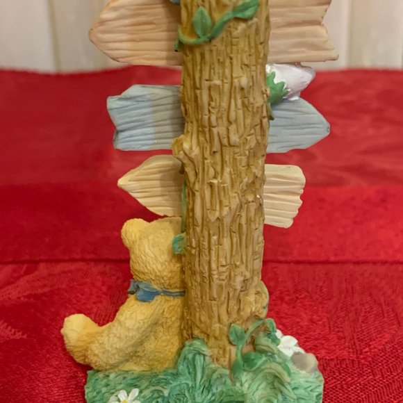 Cherished Teddies - Town Tattler, Town Hall, Town Signage - Enesco - w/Box - Picture 3 of 5